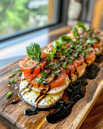 Salade Caprese délicieuse avec glaçage balsamique