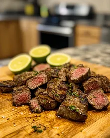 Steak grillé au chili et au citron vert