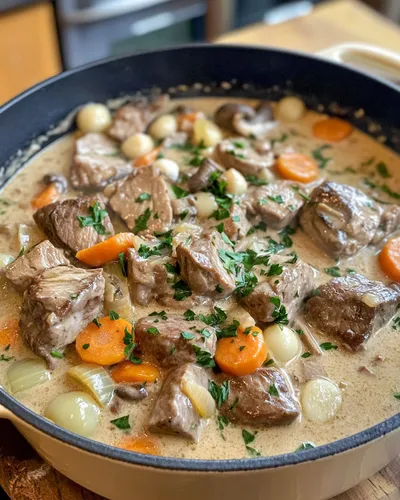 Blanquette de Veau Française Classique : Un Délice Réconfortant