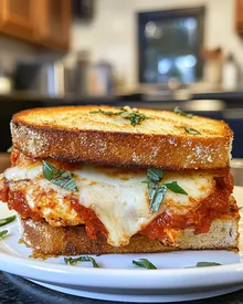 Sandwich au poulet Parmesan délicieux