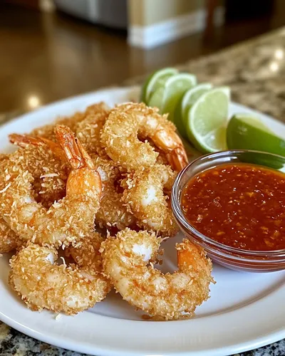 Crevettes croustillantes à la noix de coco avec sauce chili douce