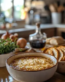 Soupe à l'oignon française authentique