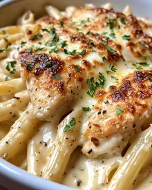 Baked Chicken Alfredo Délicieux