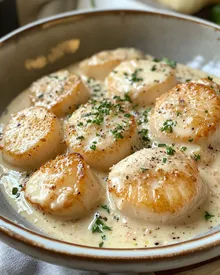 Scallops au parmesan crémeux à l'ail décadent