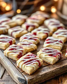 Délice de sablé aux framboises de Noël