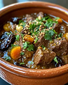 Tagine de boeuf aux pruneaux : un plat marocain délicieux