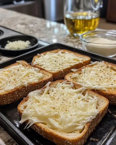 Fromage grillé délicieux sans croûte