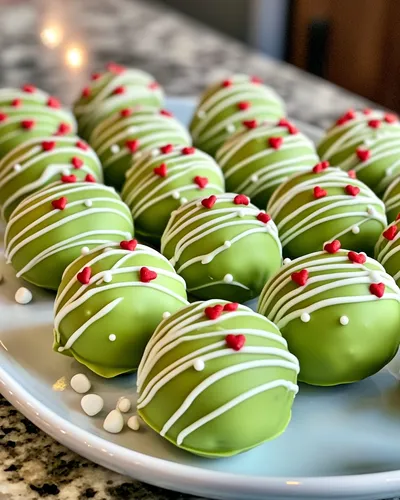 Boulettes Oreo Grinch de Noël Festives